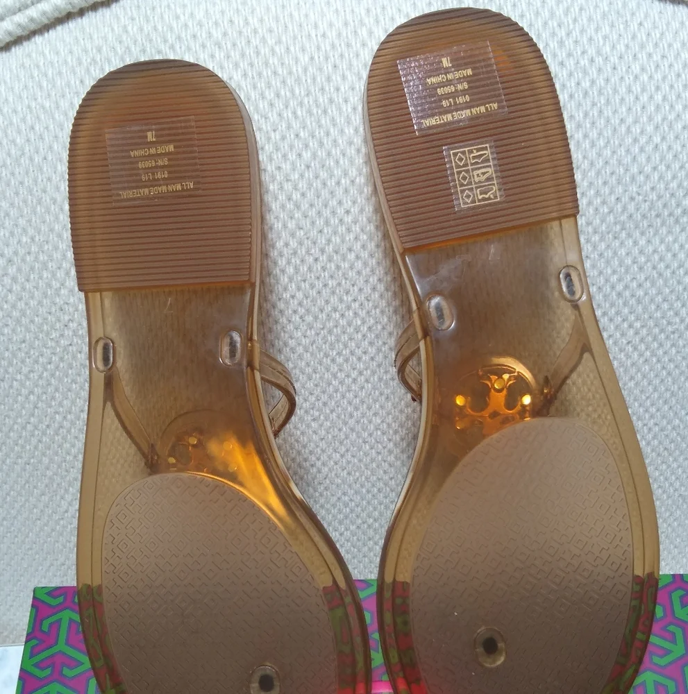Tory Burch Mini Miller Flat Thong Brown Size 7 - Picture 5 of 7